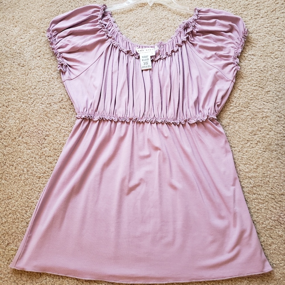 NWT Max Studio Large Lavender empire waist shirt